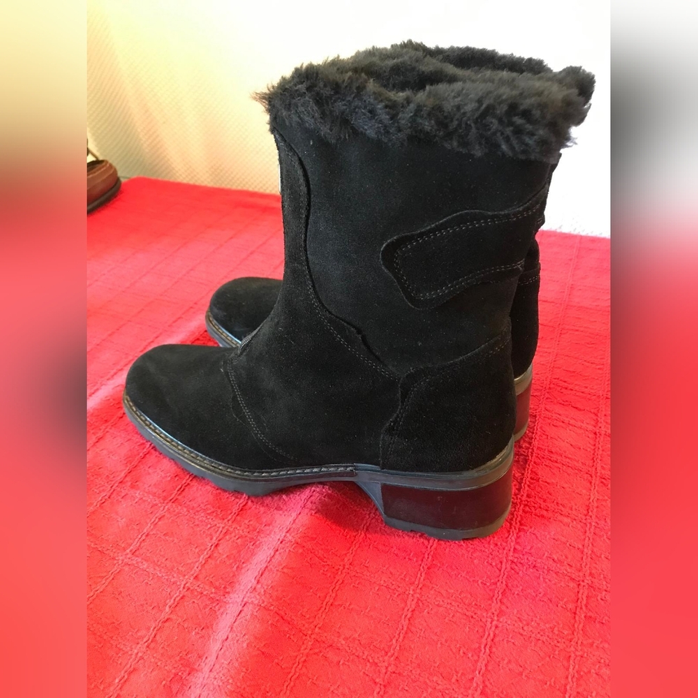 Aquatalia Black Suede Winter Boots